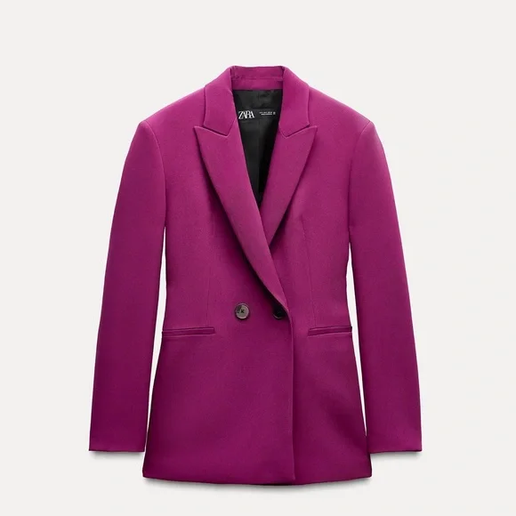 Zara Purple SUIT! Blazer and pants! Structured Tailored Fit - Picture 2 of 3